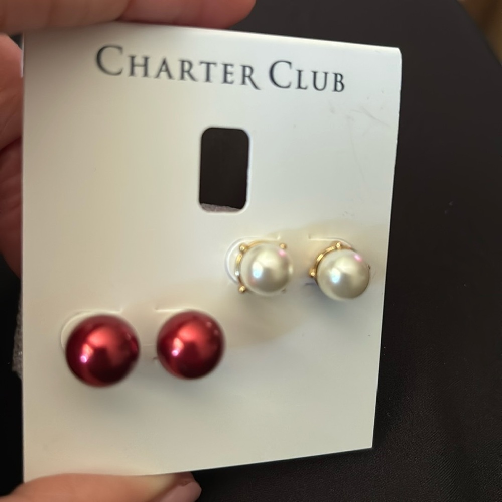 Charter Club pearl earrings